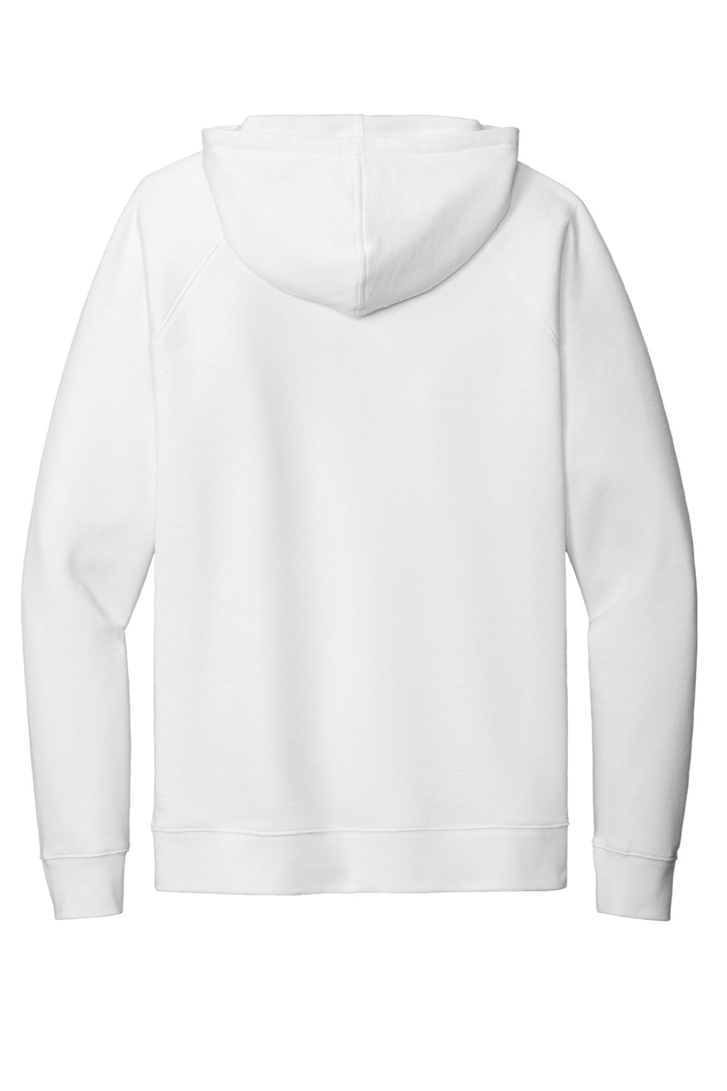 Sport-Tek STF200 Mens Drive Fleece Hooded Sweatshirt Hoodie w/ Pouch Pocket White Flat Back