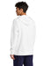 Sport-Tek STF200 Mens Drive Fleece Hooded Sweatshirt Hoodie w/ Pouch Pocket White Model Back
