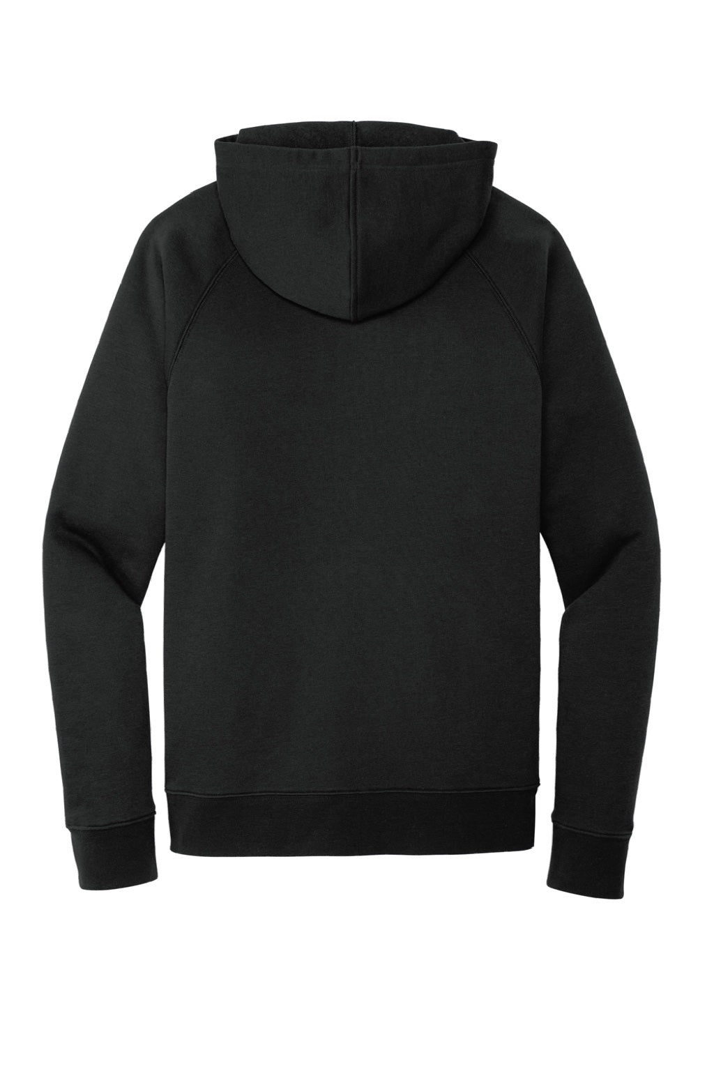Sport-Tek STF201 Mens Drive Fleece Full Zip Hooded Sweatshirt Hoodie w/ Pockets Black Flat Back