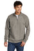 Sport-Tek STF202 Mens Drive Fleece 1/4 Zip Sweatshirt Heather Vintage Grey Model Front