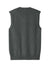 Port Authority SW2860 Mens Easy Care V-Neck Sweater Vest Heather Charcoal Grey Flat Back
