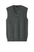 Port Authority SW2860 Mens Easy Care V-Neck Sweater Vest Heather Charcoal Grey Flat Front