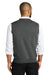Port Authority SW2860 Mens Easy Care V-Neck Sweater Vest Heather Charcoal Grey Model Back