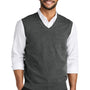 Port Authority Mens Easy Care V-Neck Sweater Vest - Heather Charcoal Grey