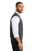 Port Authority SW2860 Mens Easy Care V-Neck Sweater Vest Heather Charcoal Grey Model Side