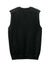 Port Authority SW2860 Mens Easy Care V-Neck Sweater Vest Deep Black Flat Back