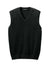 Port Authority SW2860 Mens Easy Care V-Neck Sweater Vest Deep Black Flat Front