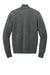 Port Authority SW2901 Mens Easy Care Long Sleeve Full Zip Sweater w/ Pockets Heather Charcoal Grey Flat Back