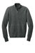 Port Authority SW2901 Mens Easy Care Long Sleeve Full Zip Sweater w/ Pockets Heather Charcoal Grey Flat Front