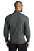 Port Authority SW2901 Mens Easy Care Long Sleeve Full Zip Sweater w/ Pockets Heather Charcoal Grey Model Back