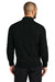 Port Authority SW2901 Mens Easy Care Long Sleeve Full Zip Sweater w/ Pockets Deep Black Model Back