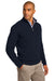 Port Authority SW290 Mens Long Sleeve 1/4 Zip Sweater Navy Blue Model 3q