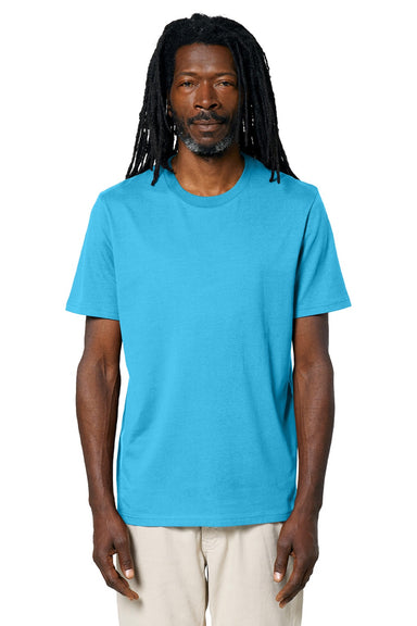 Stanley Stella SXU001 Mens Creator 2.0 Short Sleeve Crewneck T-Shirt Aqua Blue Model Front