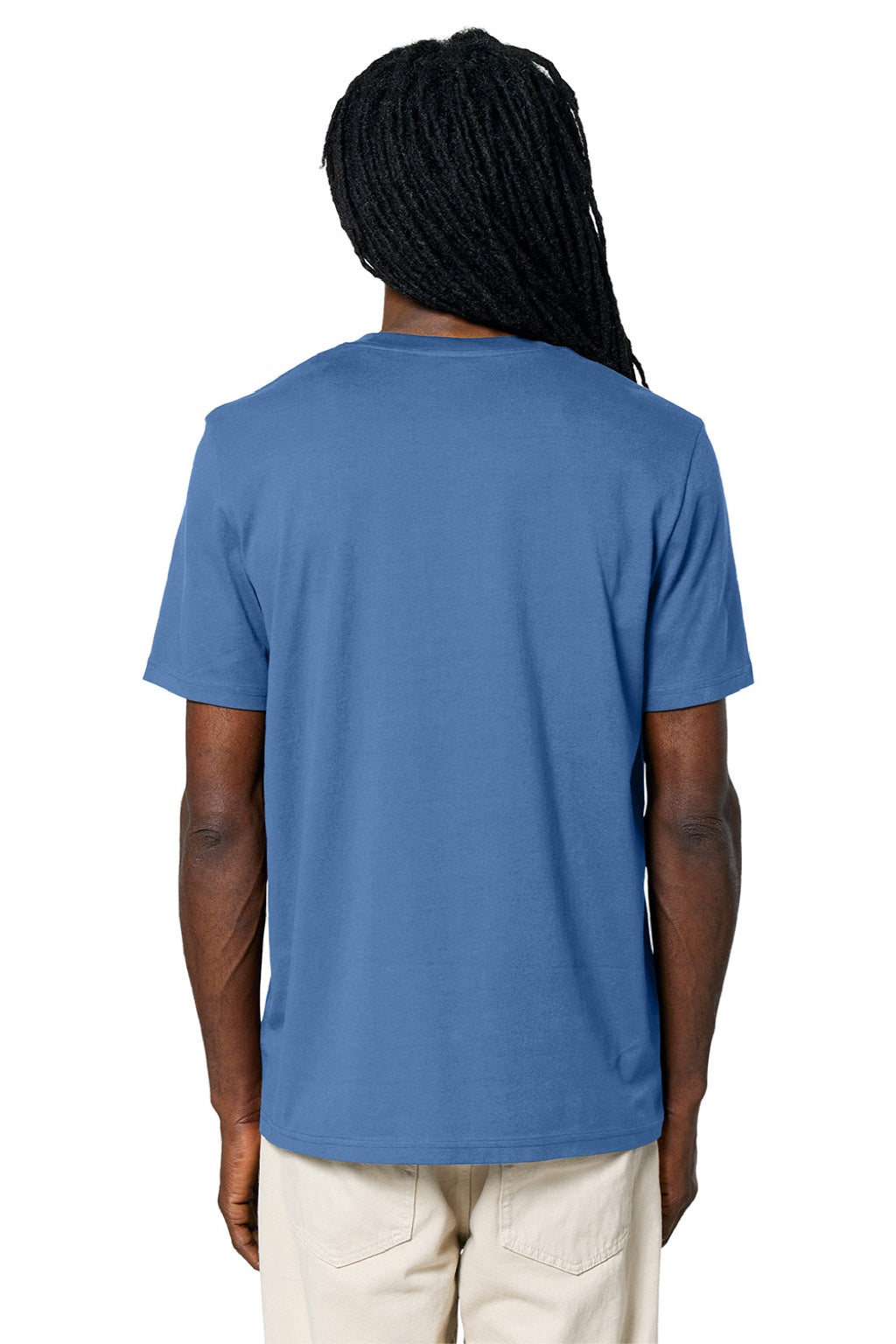 Stanley Stella SXU001 Mens Creator 2.0 Short Sleeve Crewneck T-Shirt Bright Blue Model Back