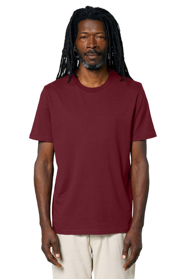 Stanley Stella SXU001 Mens Creator 2.0 Short Sleeve Crewneck T-Shirt Burgundy Model Front