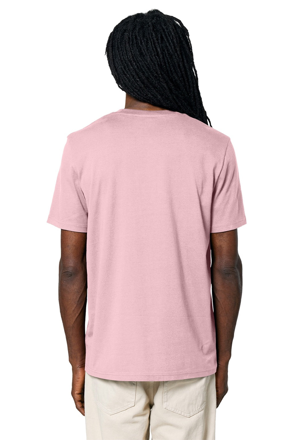 Stanley Stella SXU001 Mens Creator 2.0 Short Sleeve Crewneck T-Shirt Cotton Pink Model Back