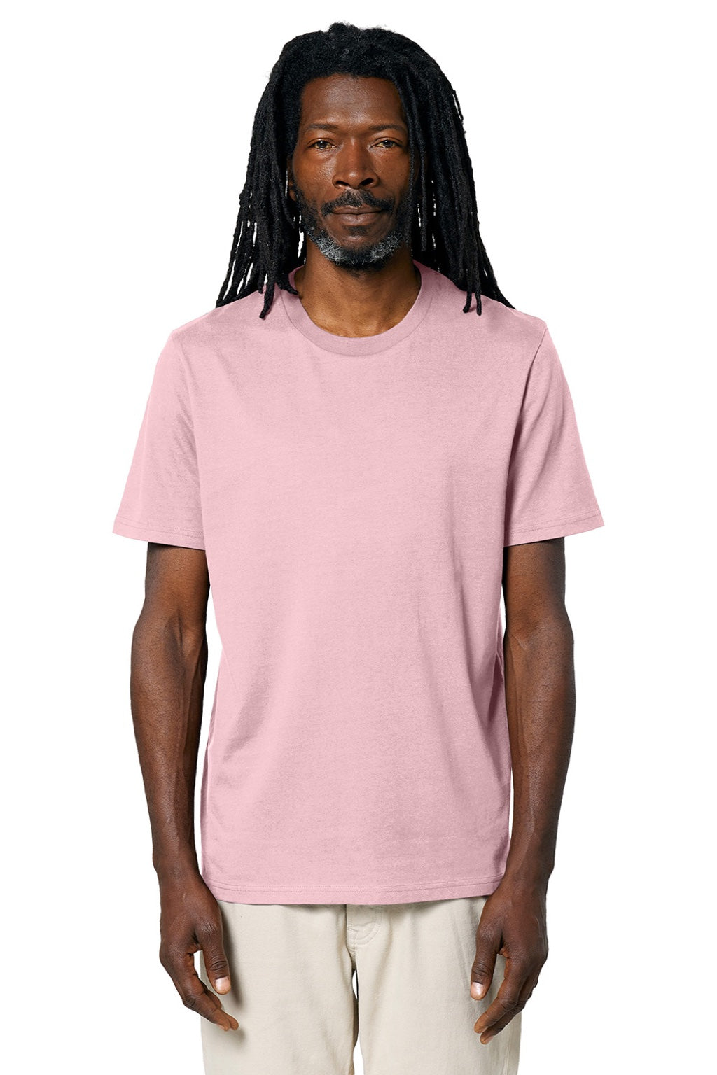 Stanley Stella SXU001 Mens Creator 2.0 Short Sleeve Crewneck T-Shirt Cotton Pink Model Front