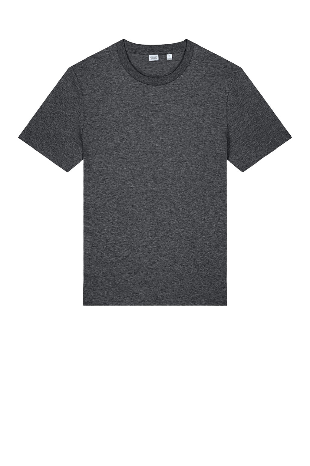 Stanley Stella SXU001 Mens Creator 2.0 Short Sleeve Crewneck T-Shirt Heather Dark Grey Flat Front