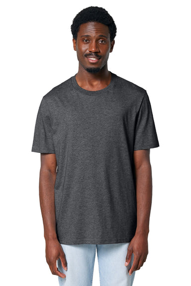 Stanley Stella SXU001 Mens Creator 2.0 Short Sleeve Crewneck T-Shirt Heather Dark Grey Model Front