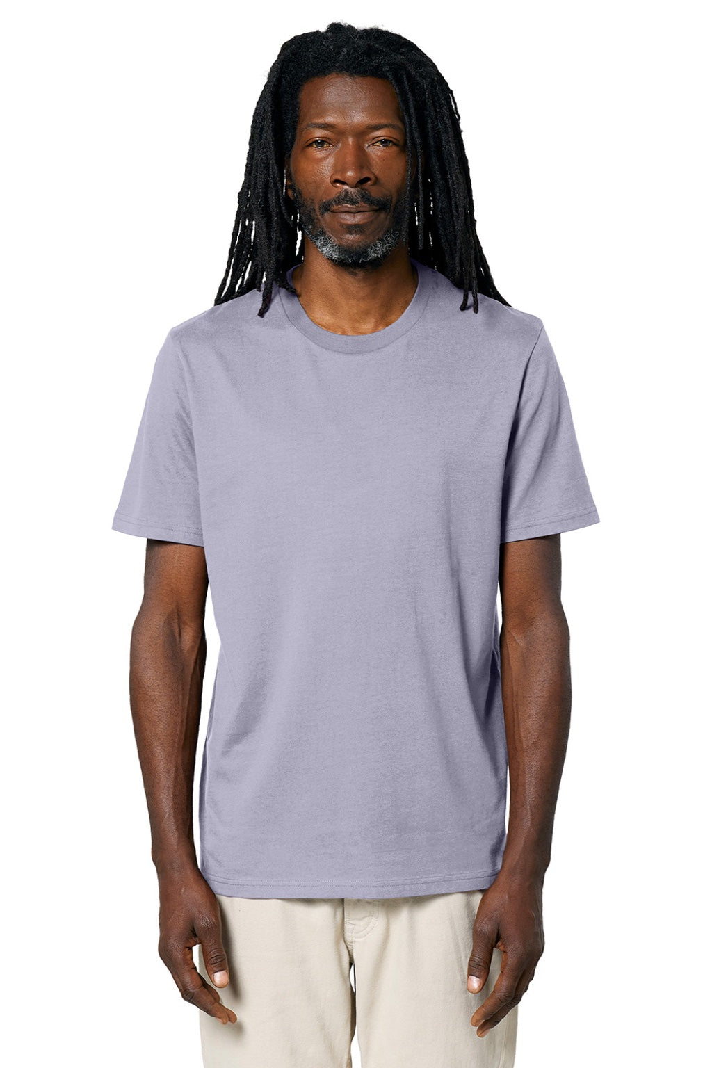 Stanley Stella SXU001 Mens Creator 2.0 Short Sleeve Crewneck T-Shirt Lavender Purple Model Front