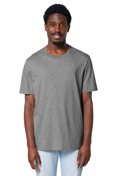 Stanley Stella SXU001 Mens Creator 2.0 Short Sleeve Crewneck T-Shirt Heather Mid Grey Model Front