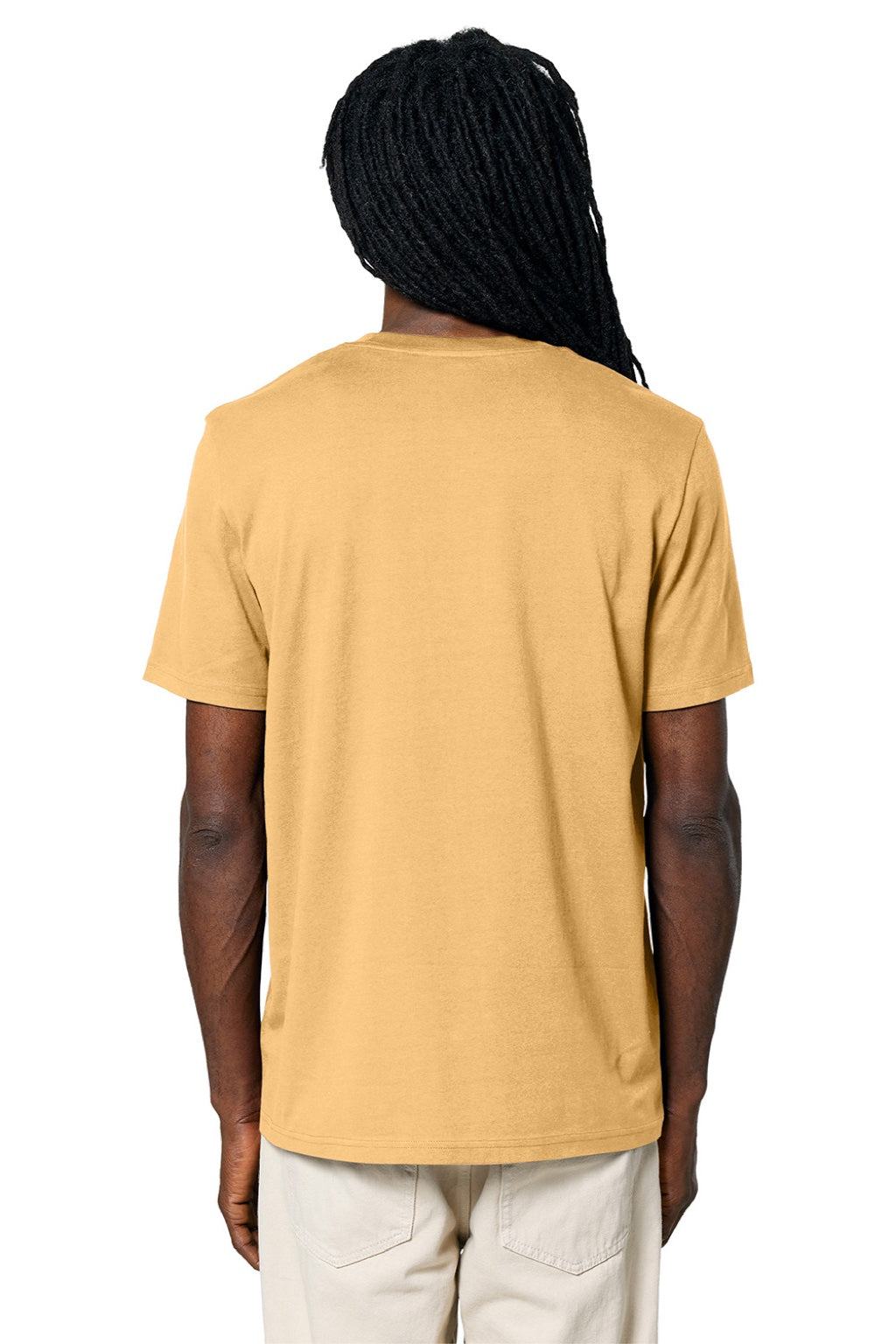Stanley Stella SXU001 Mens Creator 2.0 Short Sleeve Crewneck T-Shirt Nispero Yellow Model Back