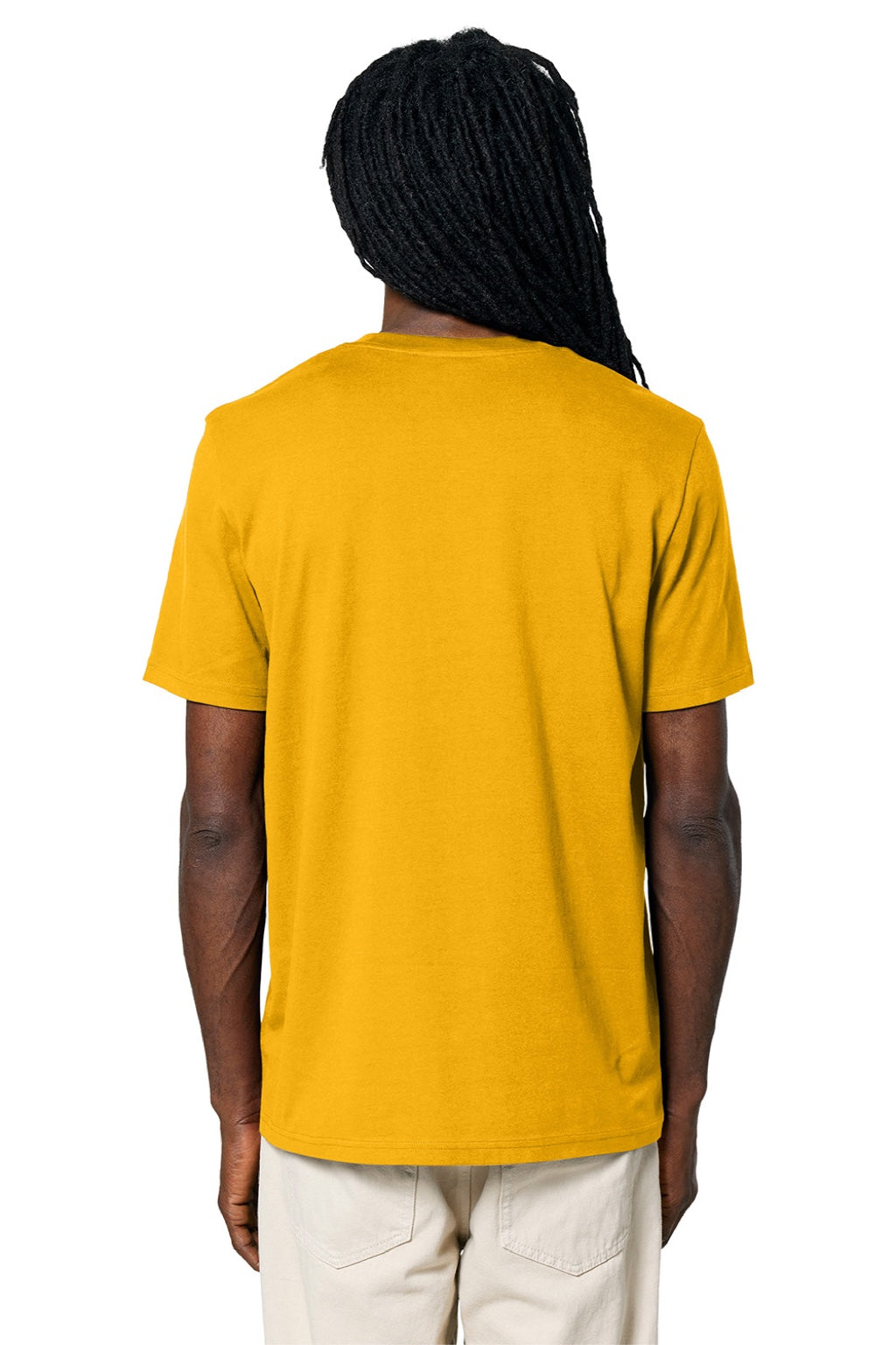 Stanley Stella SXU001 Mens Creator 2.0 Short Sleeve Crewneck T-Shirt Spectra Yellow Model Back