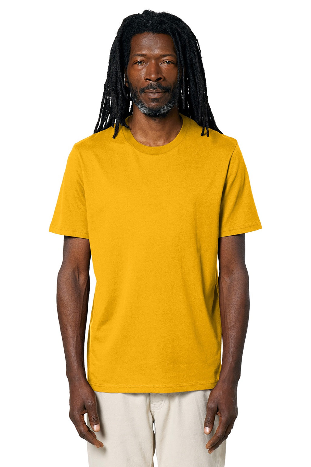 Stanley Stella SXU001 Mens Creator 2.0 Short Sleeve Crewneck T-Shirt Spectra Yellow Model Front