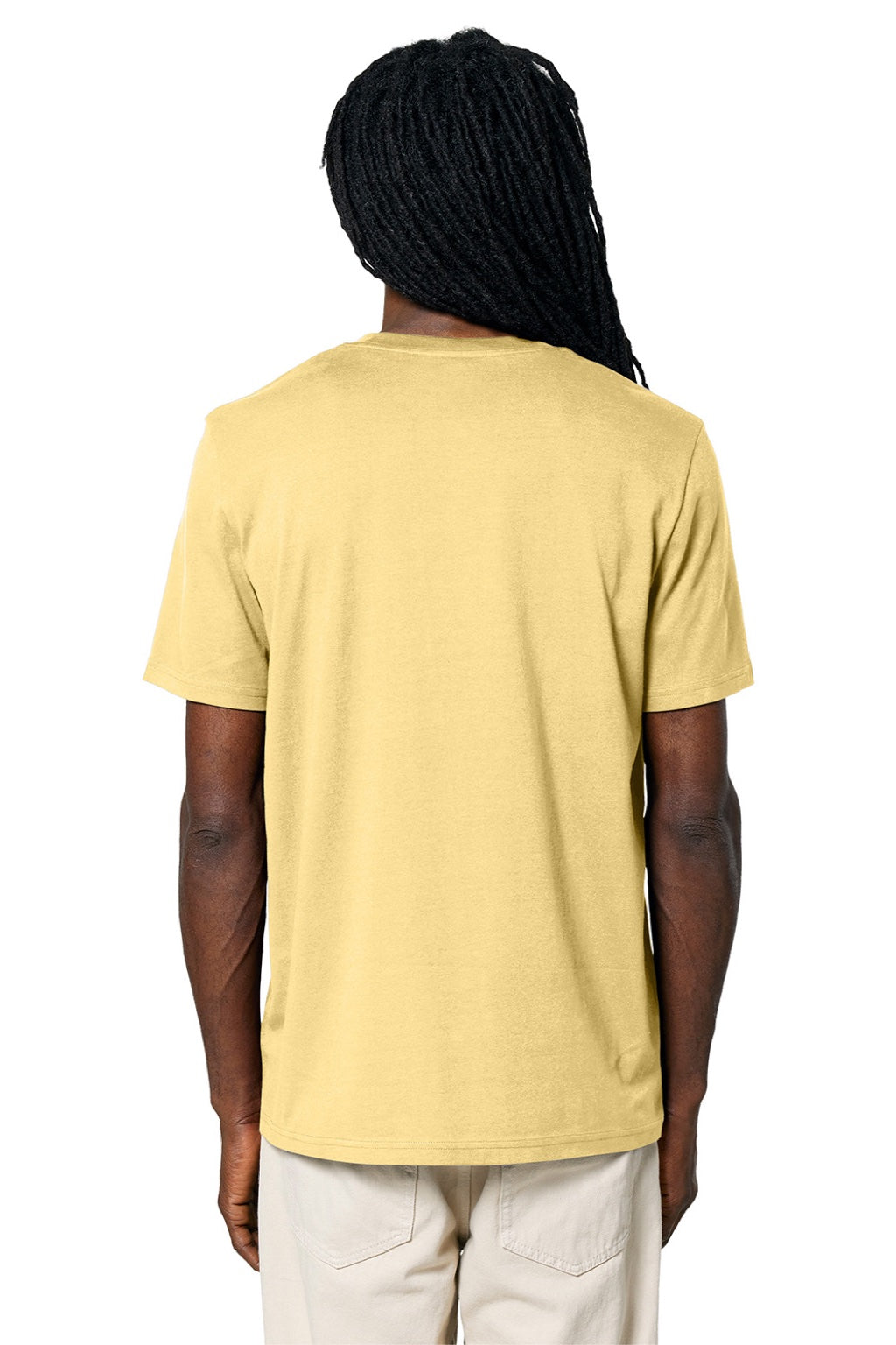 Stanley Stella SXU001 Mens Creator 2.0 Short Sleeve Crewneck T-Shirt Viva Yellow Model Back