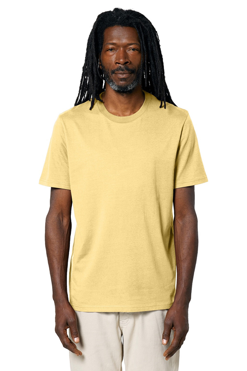 Stanley Stella SXU001 Mens Creator 2.0 Short Sleeve Crewneck T-Shirt Viva Yellow Model Front