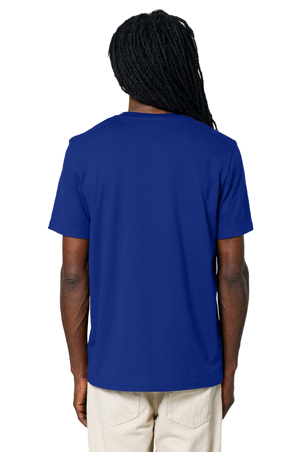 Stanley Stella SXU001 Mens Creator 2.0 Short Sleeve Crewneck T-Shirt Worker Blue Model Back