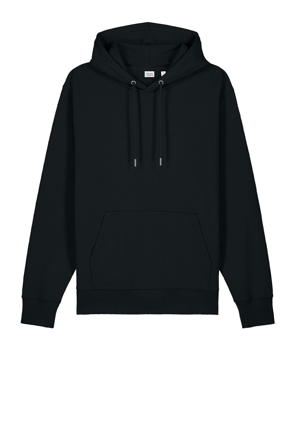 Stanley Stella SXU003 Mens Cruiser 2.0 Hooded Sweatshirt Hoodie w/ Pouch Pocket Black Flat Front