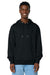 Stanley Stella SXU003 Mens Cruiser 2.0 Hooded Sweatshirt Hoodie w/ Pouch Pocket Black Model Front