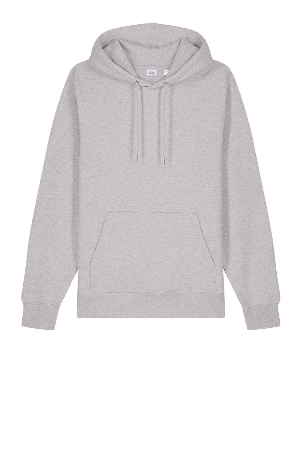 Stanley Stella SXU003 Mens Cruiser 2.0 Hooded Sweatshirt Hoodie w/ Pouch Pocket Heather Cool Grey Flat Front