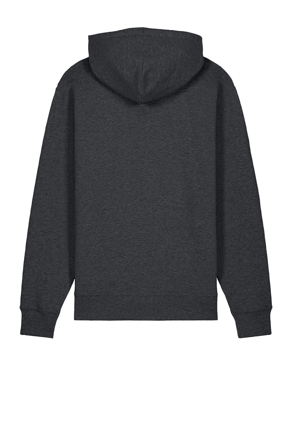 Stanley Stella SXU003 Mens Cruiser 2.0 Hooded Sweatshirt Hoodie w/ Pouch Pocket Heather Dark Grey Flat Back