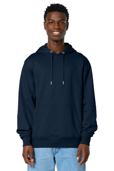 Stanley Stella SXU003 Mens Cruiser 2.0 Hooded Sweatshirt Hoodie w/ Pouch Pocket French Navy Blue Model Front