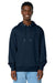 Stanley Stella SXU003 Mens Cruiser 2.0 Hooded Sweatshirt Hoodie w/ Pouch Pocket French Navy Blue Model Front