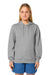 Stanley Stella SXU003 Mens Cruiser 2.0 Hooded Sweatshirt Hoodie w/ Pouch Pocket Heather Grey Model Front