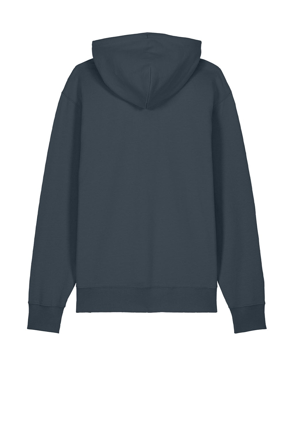 Stanley Stella SXU003 Mens Cruiser 2.0 Hooded Sweatshirt Hoodie w/ Pouch Pocket India Ink Grey Flat Back