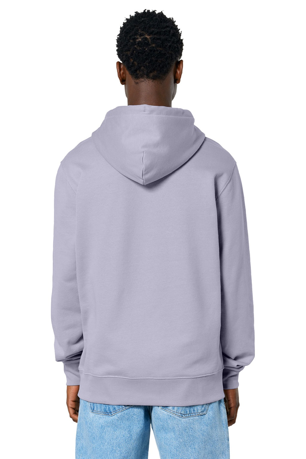 Stanley Stella SXU003 Mens Cruiser 2.0 Hooded Sweatshirt Hoodie w/ Pouch Pocket Lavender Purple Model Back