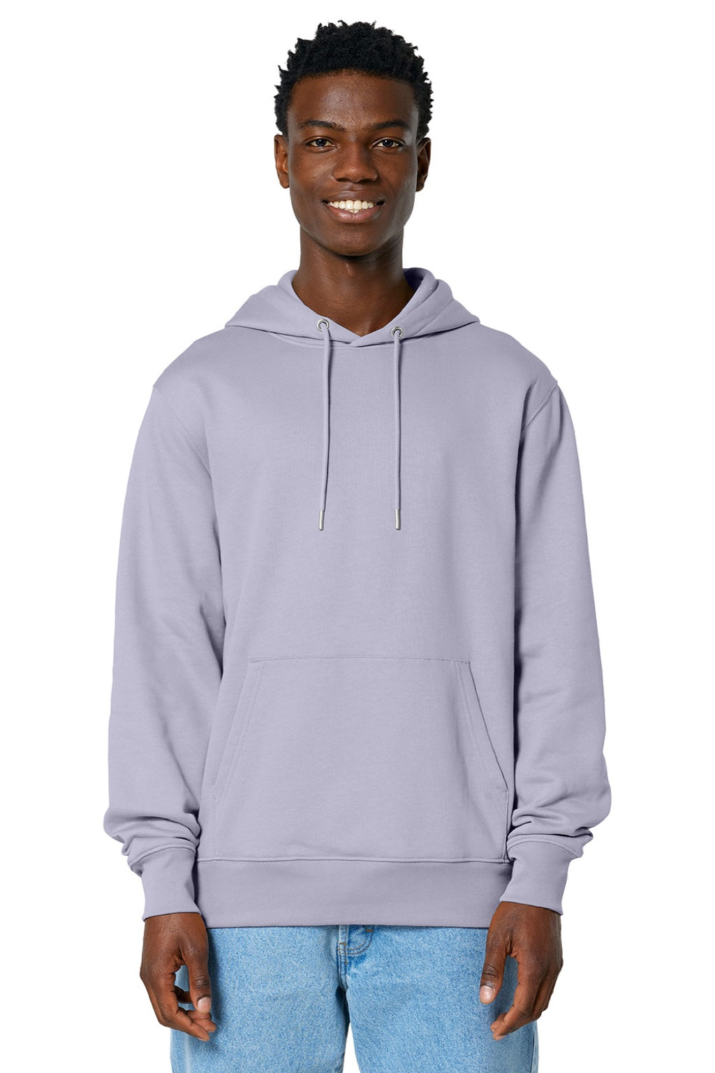 Stanley Stella SXU003 Mens Cruiser 2.0 Hooded Sweatshirt Hoodie w/ Pouch Pocket Lavender Purple Model Front