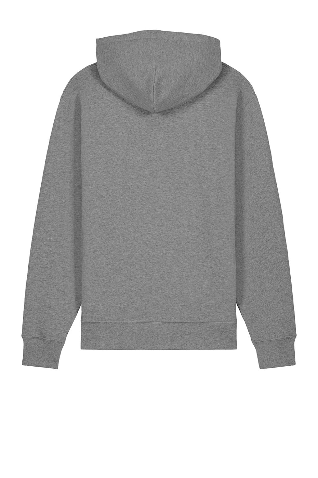 Stanley Stella SXU003 Mens Cruiser 2.0 Hooded Sweatshirt Hoodie w/ Pouch Pocket Heather Mid Grey Flat Back