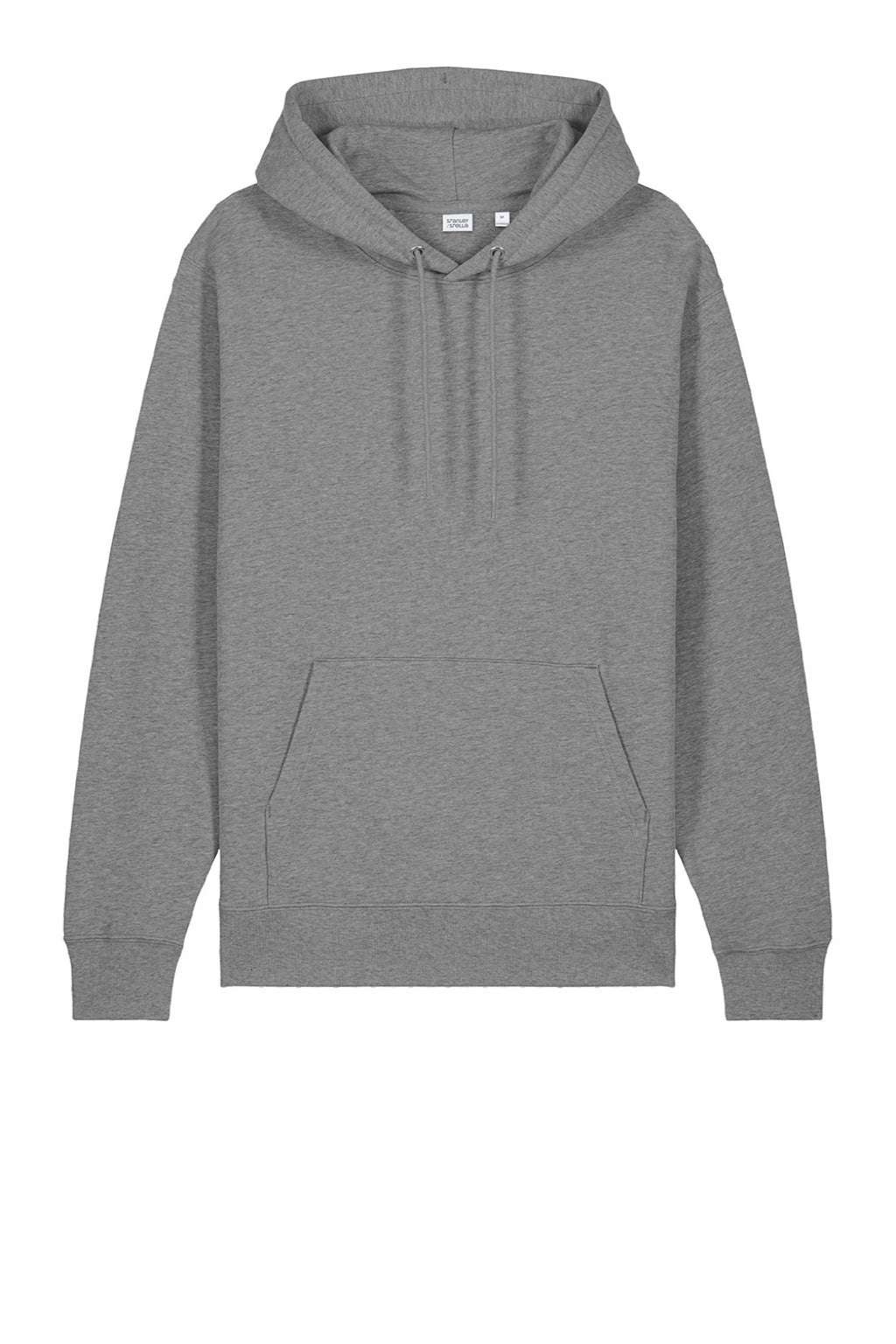 Stanley Stella SXU003 Mens Cruiser 2.0 Hooded Sweatshirt Hoodie w/ Pouch Pocket Heather Mid Grey Flat Front