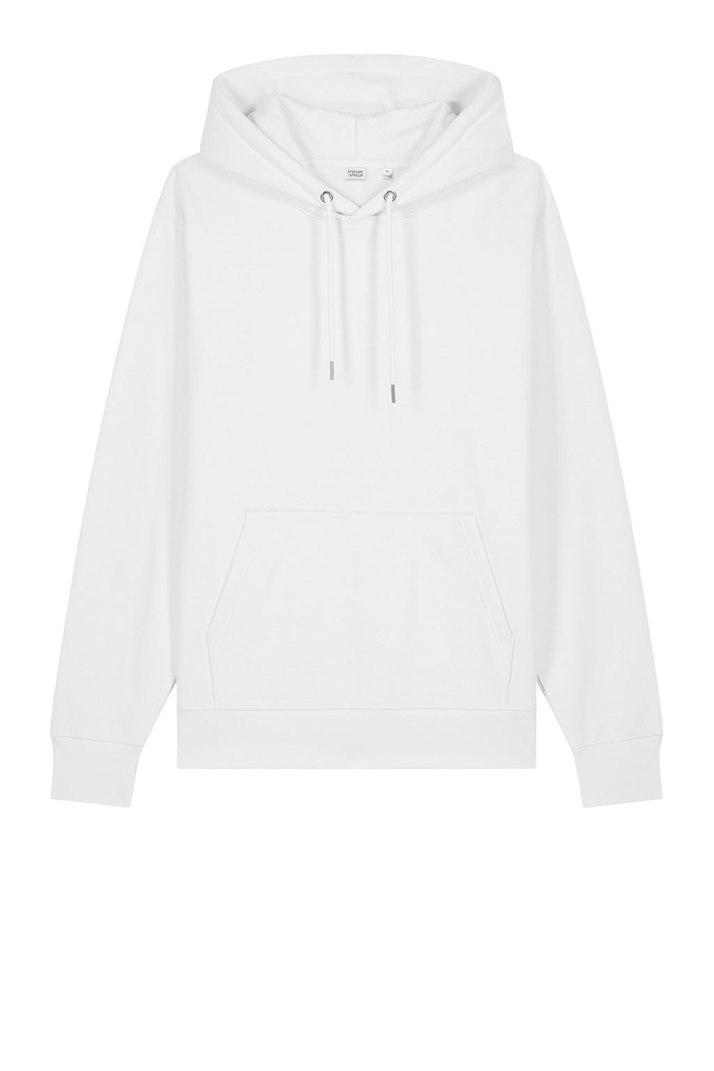 Stanley Stella SXU003 Mens Cruiser 2.0 Hooded Sweatshirt Hoodie w/ Pouch Pocket White Flat Front