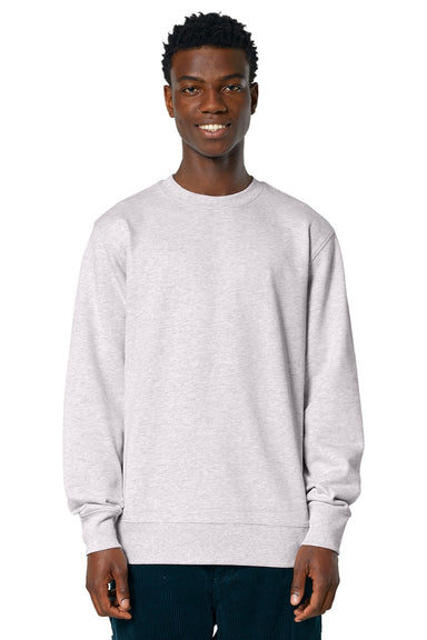 Stanley Stella SXU004 Mens Changer 2.0 Crewneck Sweatshirt Heather Cool Grey Model Front