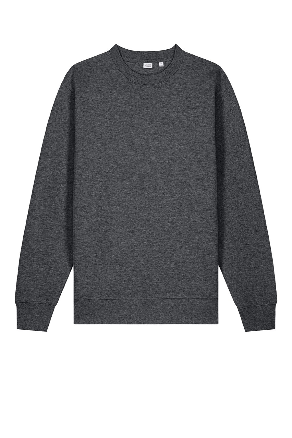 Stanley Stella SXU004 Mens Changer 2.0 Crewneck Sweatshirt Heather Dark Grey Flat Front