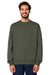 Stanley Stella SXU004 Mens Changer 2.0 Crewneck Sweatshirt Khaki Green Model Front