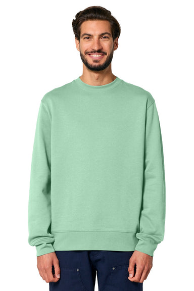 Stanley Stella SXU004 Mens Changer 2.0 Crewneck Sweatshirt Misty Jade Green Model Front