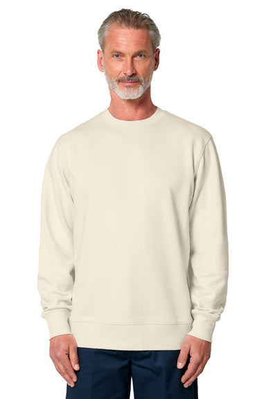 Stanley Stella SXU004 Mens Changer 2.0 Crewneck Sweatshirt Natural Raw Model Front