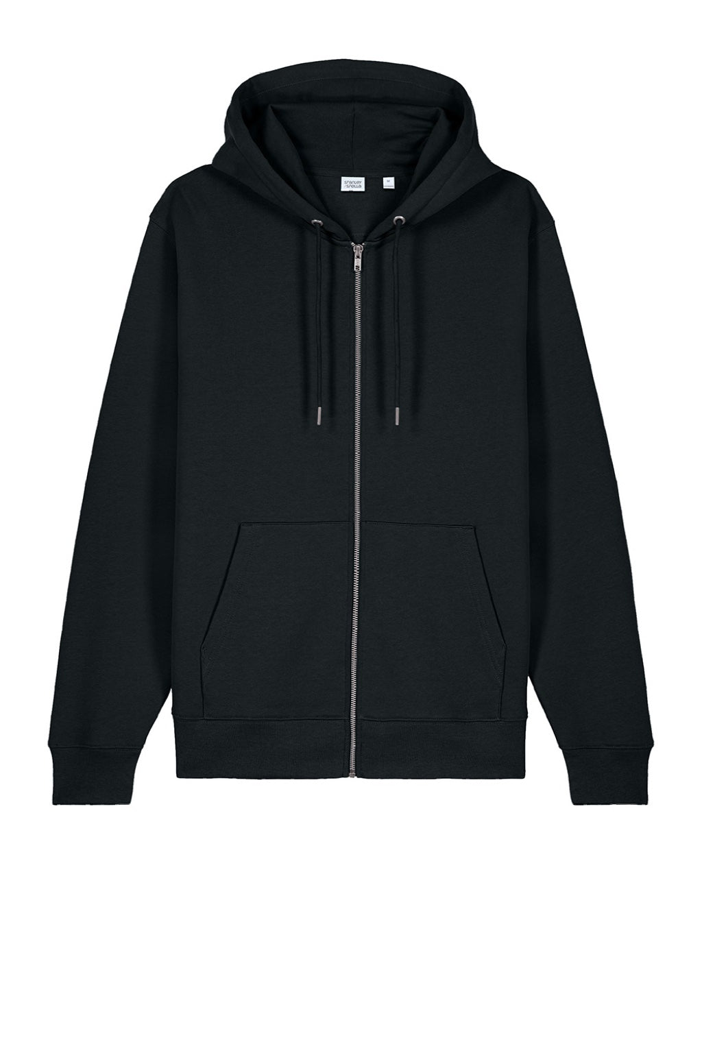 Stanley Stella SXU005 Mens Cultivator 2.0 Full Zip Hooded Sweatshirt Hoodie w/ Pockets Black Flat Front